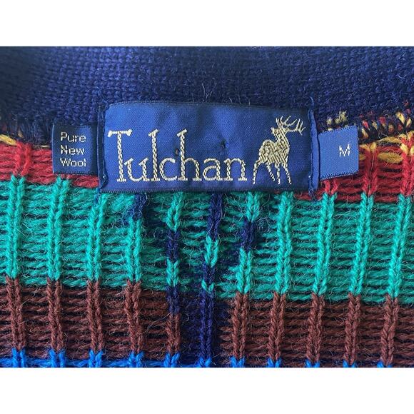 Vintage Tulchan Cardigan Womens Medium Pure Wool Floral Cottagecore Twee Sweater - Picture 3 of 8